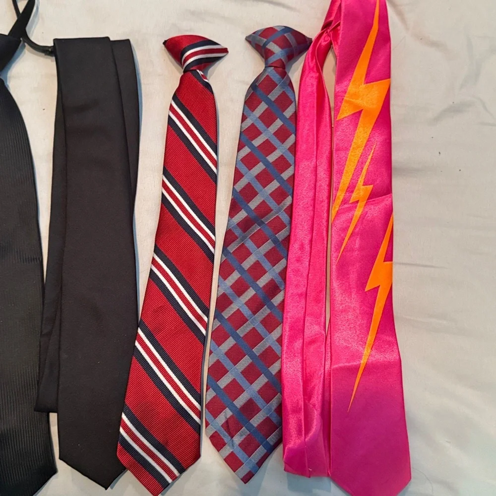 Assorted Boy’s Ties in Various Colors - lot of 9
